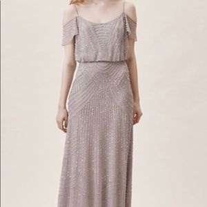 BHLDN Troye lilac sequin gown